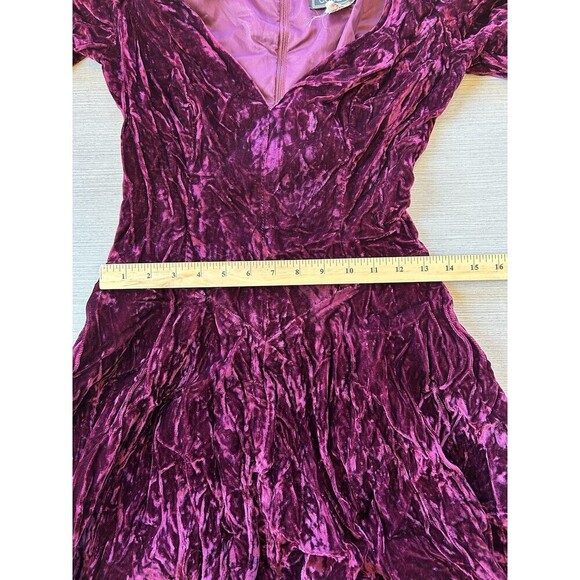 Vintage Casadei Velvet Victorian Edwardian Formal Dress Cosplay Red Purple - Picture 7 of 8